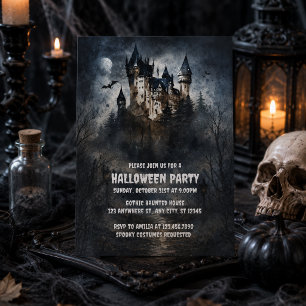 Gothische Halloween-Party im verlassenen Schloss Einladung