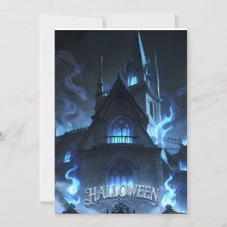 Gothische Halloween Spukburg Einladung