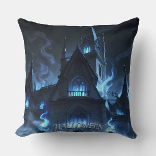 Gothische Halloween Spukburg Kissen