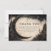Gothische himmlische Hochzeit Dankeskarte (Vorderseite)