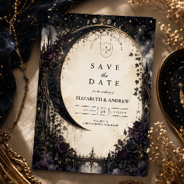 Gothische himmlische Hochzeit Save The Date