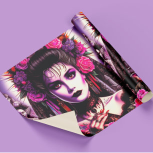 Gothische hispanische Frau Geschenkpapier