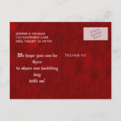 Gothische Hochzeit speichern das Datum Postkarte (Rückseite)