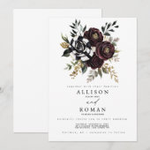 Gothische Hochzeitseinladung (Vorne/Hinten)