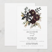 Gothische Hochzeitseinladung (Vorne/Hinten)
