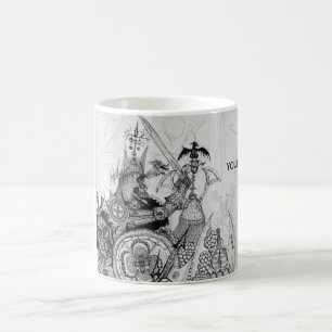 GOTHISCHE KRIEGER, Barbarische Ritter, Fantasie Kaffeetasse