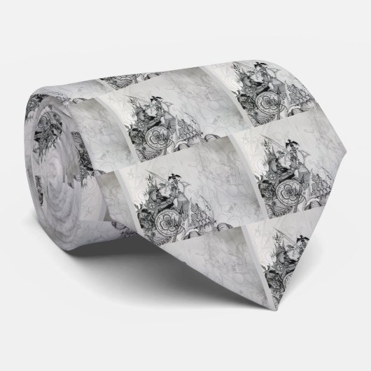 GOTHISCHE KRIEGER, Barbarische Ritter, Fantasie Krawatte (Gerollt)