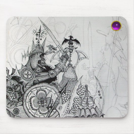 GOTHISCHE KRIEGER, Barbarische Ritter, Fantasie Mousepad (Vorne)