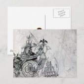 GOTHISCHE KRIEGER, Barbarische Ritter, Fantasie Postkarte (Vorne/Hinten)