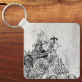 GOTHISCHE KRIEGER, Barbarische Ritter, Fantasie Schlüsselanhänger (Vorderseite)
