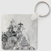 GOTHISCHE KRIEGER, Barbarische Ritter, Fantasie Schlüsselanhänger (Rückseite)