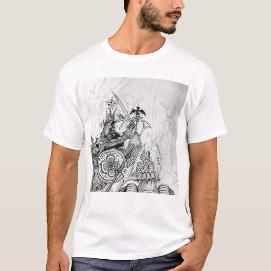 GOTHISCHE KRIEGER, Barbarische Ritter, Fantasie T-Shirt (Vorderseite)