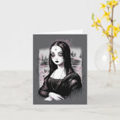 Gothische Mona Lisa Karte (Gelbe Blume)