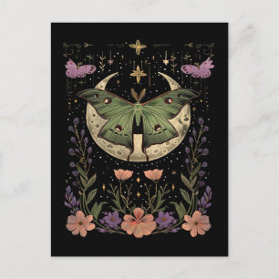 Gothische Nachthimmel-Illustration Postkarte