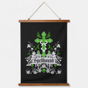 Gothische Post-Punk-Mode-Accessoires Wandteppich Mit Holzrahmen