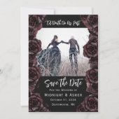 Gothische Rose bis zum Tod machen uns Save the Dat Date (Vorderseite)