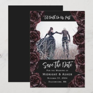 Gothische Rose bis zum Tod machen uns Save the Dat Date