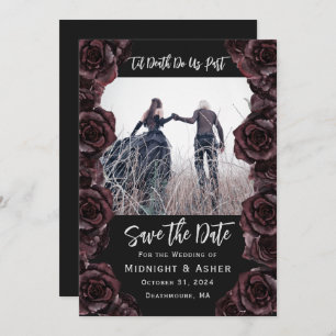 Gothische Rose bis zum Tod machen uns Save the Dat Save The Date