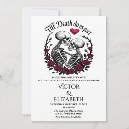 Gothische Rose bis zum Tode, Teil Skelettverheirat Einladung