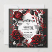 GOTHISCHE ROSE ZUR BEHANDLUNG VON ZEREMONIENAUFFOR EINLADUNG (Vorderseite)