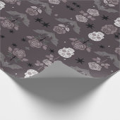 gothische Rosen & Fledermäuse Geschenkpapier (Ecke)