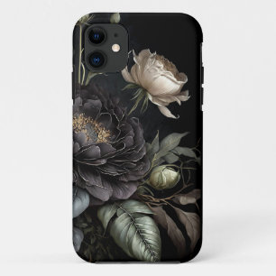 Gothische Rosenanordnung schwarze Blume Case-Mate iPhone Hülle