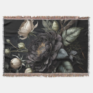Gothische Rosenanordnung schwarze Blume Decke