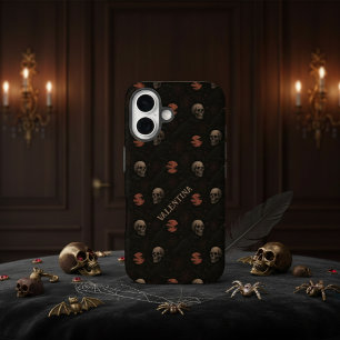 Gothische Schädel und Raben dunkles Halloween iPhone 16 Hülle