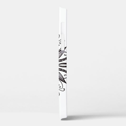 Gothische Schlange Mandala Tattoo Schwarz und Weiß Case-Mate iPhone Hülle (Rückseite / Links)