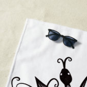 Gothische Schlange Mandala Tattoo Schwarz und Weiß Strandtuch (Beispiel)