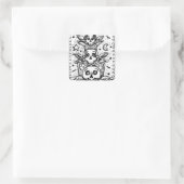 GOTHISCHE SEHEN KEINE BEWEISE, FRIEDHOF SKELETON S QUADRATISCHER AUFKLEBER (Tasche)
