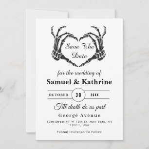 Gothische Skeletthand Halloween Hochzeit Merken Si