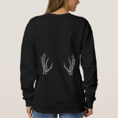 Gothische Skeletthände makabrer Jack-o-lantern Sweatshirt (Rückseite)