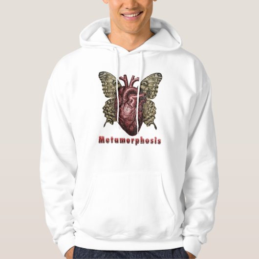Gothische Surrealmetamorphose - Herz und Schmetter Hoodie (Vorderseite)
