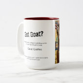 Gothische Tasse - lustige Ziegen mit jeder Tasse! (Vorderseite Links)