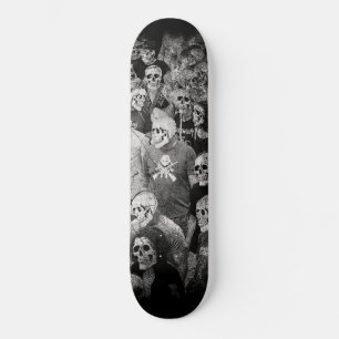 Gothische urbane Nacht-Totenkopf-Menge Skateboard