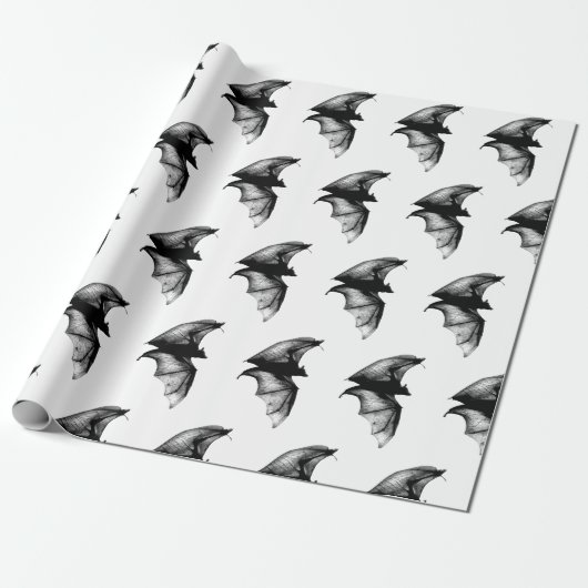 Gothische Vampirfledermäuse Geschenkpapier (Ungerollt)