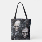 Gothische Weihnachts-Schädel Gruseliges Creepmas Tasche (Rückseite)