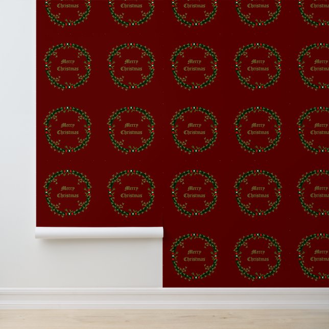 Gothische Weihnachtsfeier Custom Gemustert Tapete (Anwendung)