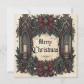 gothische Weihnachtskarte Karte (Vorderseite)