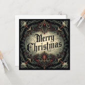 gothische Weihnachtskarte Karte (Vorderseite/Rückseite Beispiel)