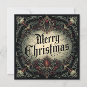 gothische Weihnachtskarte Karte (Vorderseite)