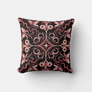 Gothischer Art Nouveau Eleganter Burgunder Schicke Kissen