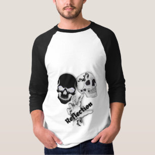 Gothischer Blumen-Schädel T-Shirt