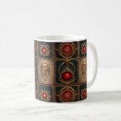 Gothischer Buchdeckel Kaffeetasse (VorderseiteRechts)