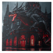 Gothischer Drache Fliese (Vorderseite)