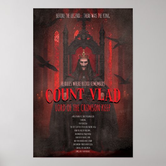 Gothischer Dracula Graf Vlad Horrorposter Poster (Vorne)
