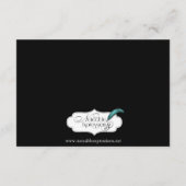 Gothischer Engel auf Red Velvet Response Card RSVP Karte (Rückseite)