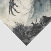 Gothischer Engel des Todes, der Soule erntet Seidenpapier (Detail)