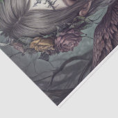 Gothischer Engel: Lily - Decoupage - Seidenpapier (Detail)